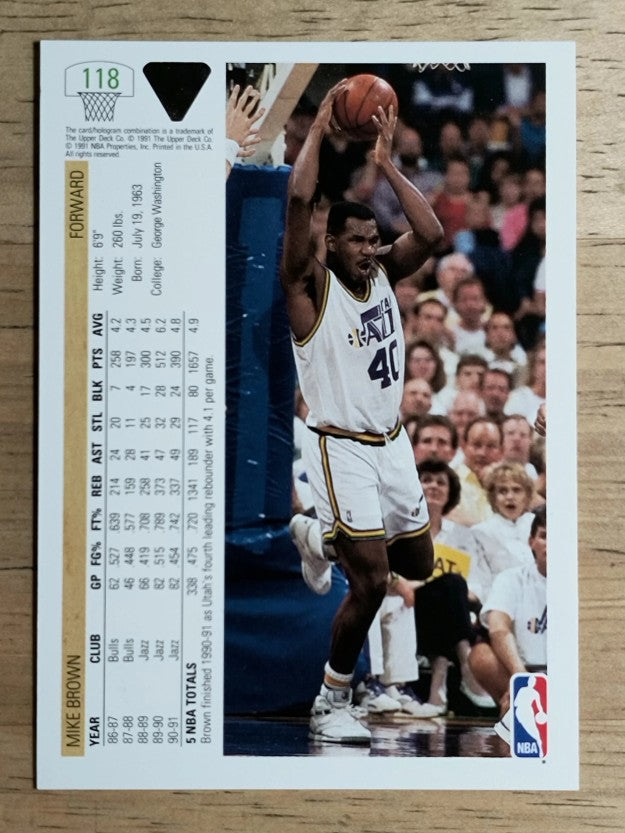 1991-92 Upper Deck #118 Mike Brown