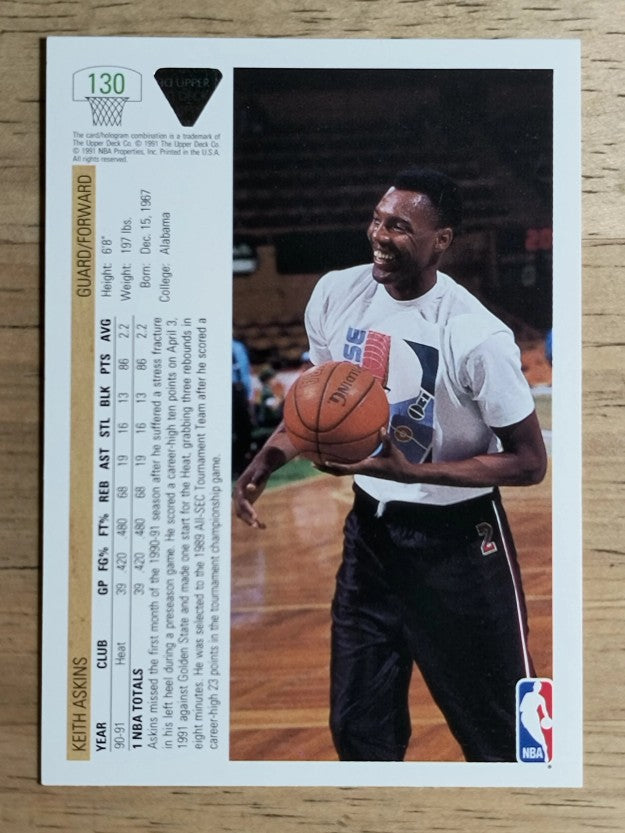 1991-92 Upper Deck #130 Keith Askins RC