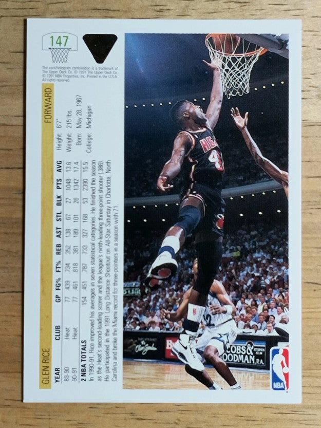 1991-92 Upper Deck #147 Glen Rice