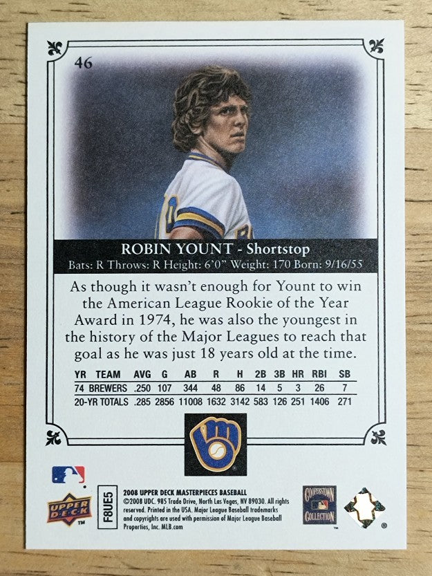2008 UD Masterpieces #46 Robin Yount