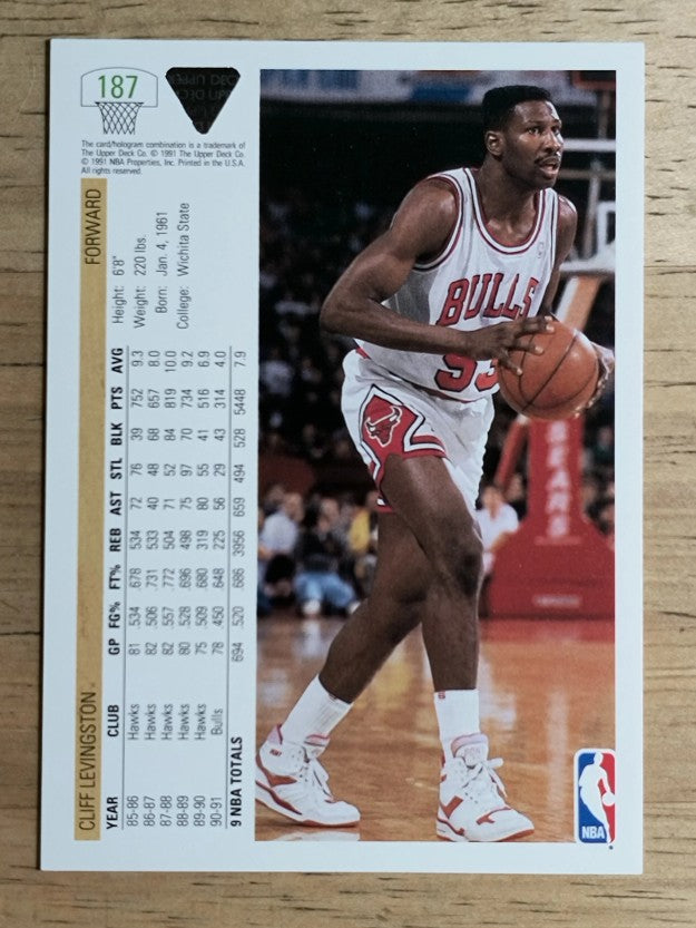 1991-92 Upper Deck #187 Cliff Levingston