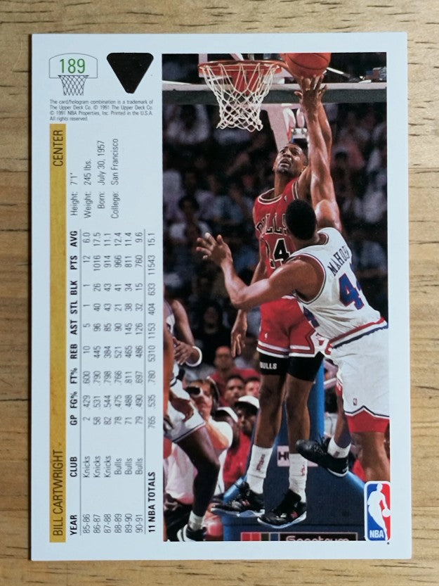1991-92 Upper Deck #189 Bill Cartwright