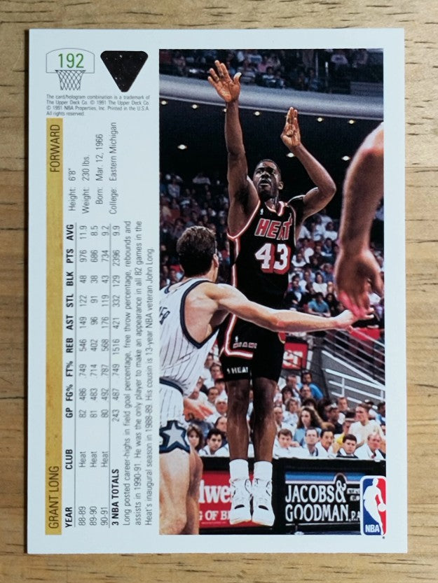 1991-92 Upper Deck #192 Grant Long