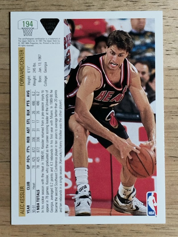 1991-92 Upper Deck #194 Alec Kessler