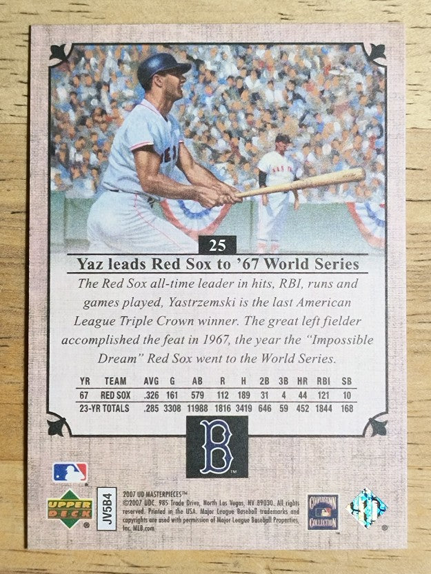 2007 UD Masterpieces #25 Carl Yastrzemski