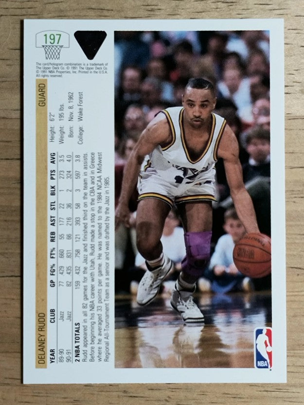 1991-92 Upper Deck #197 Delaney Rudd