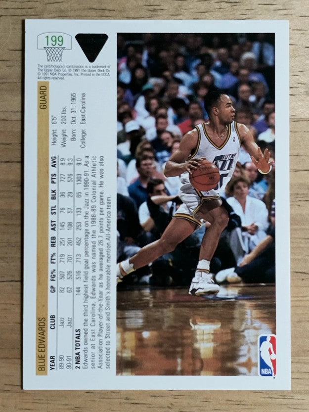 1991-92 Upper Deck #199 Blue Edwards