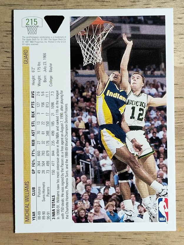 1991-92 Upper Deck #215 Micheal Williams