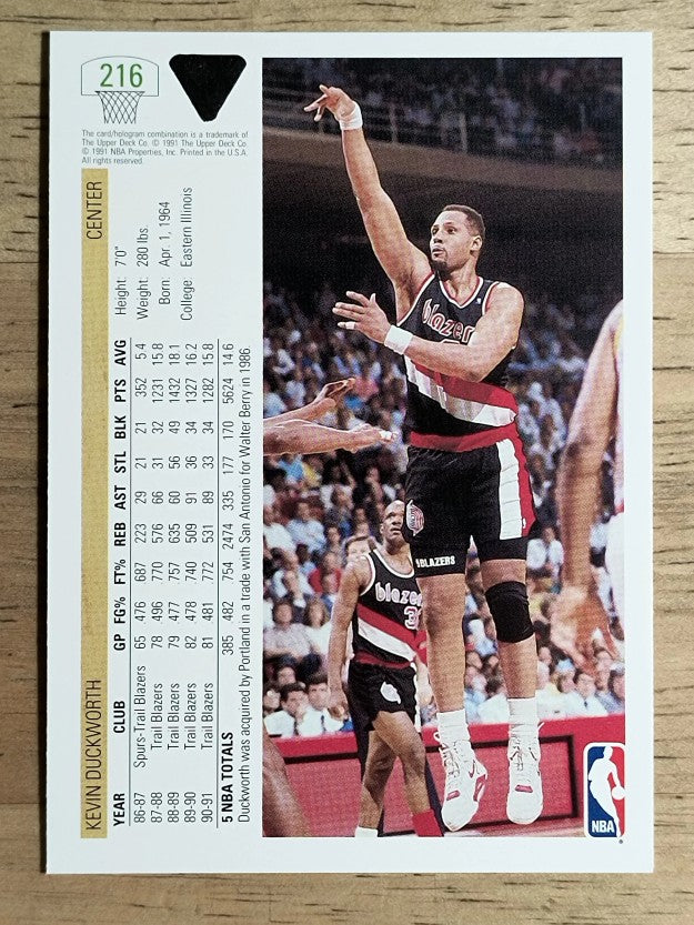 1991-92 Upper Deck #216 Kevin Duckworth