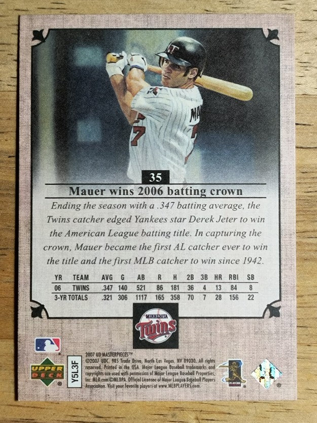 2007 UD Masterpieces #35 Joe Mauer