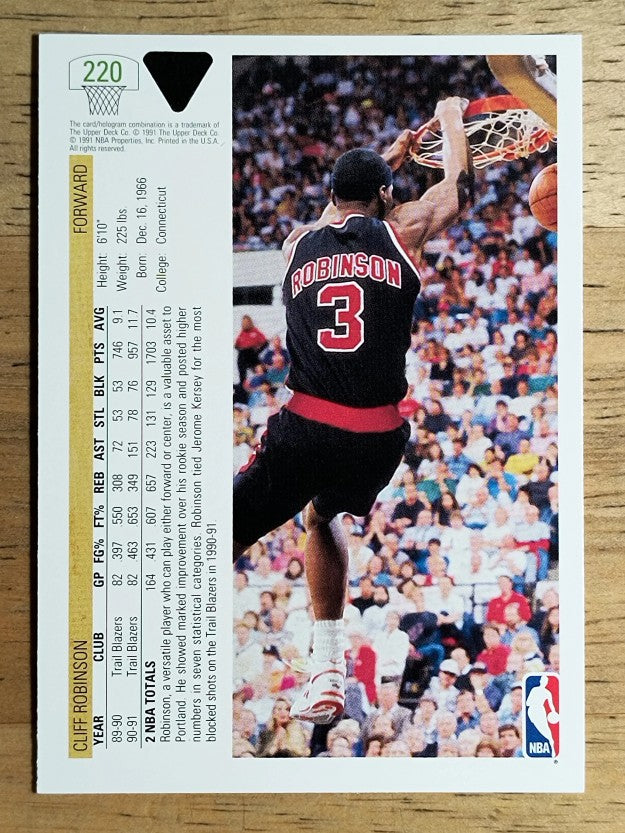 1991-92 Upper Deck #220 Clifford Robinson