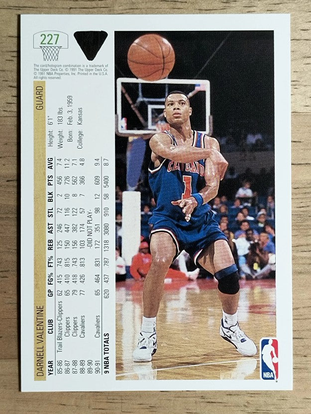 1991-92 Upper Deck #227 Darnell Valentine