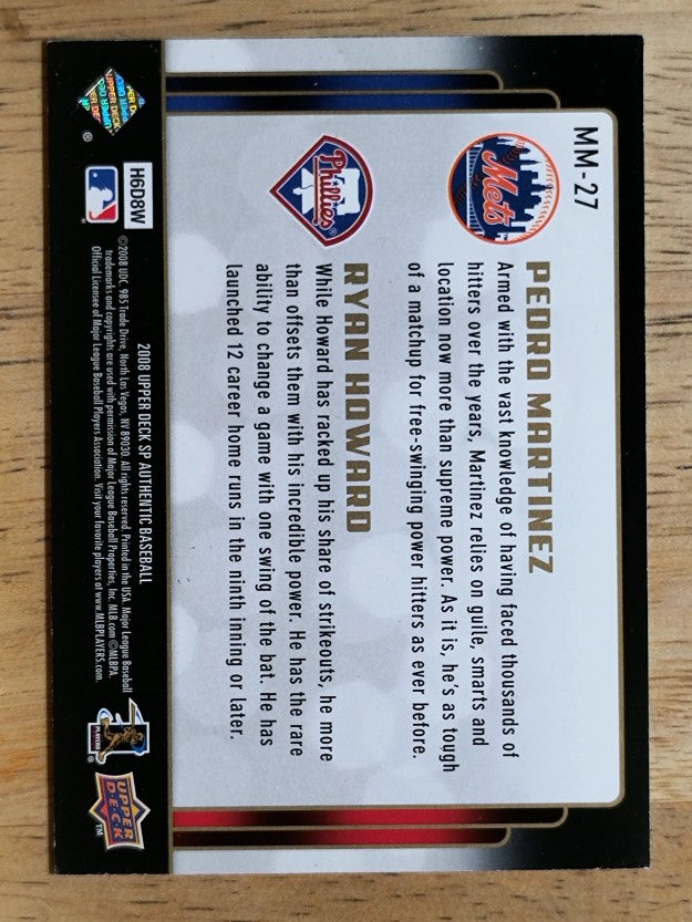 2008 SP Authentic Marquee Matchups #MM27 Pedro Martinez/Ryan Howard