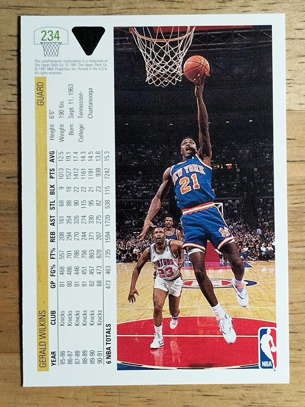 1991-92 Upper Deck #234 Gerald Wilkins