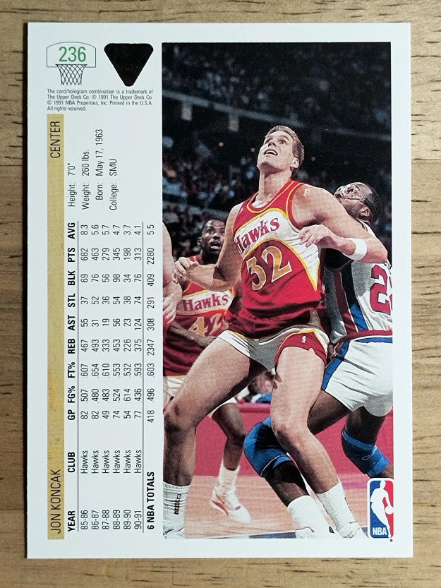 1991-92 Upper Deck #236 Jon Koncak