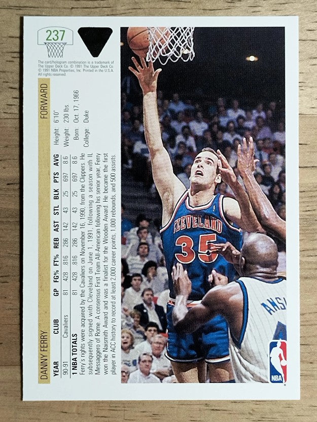 1991-92 Upper Deck #237 Danny Ferry
