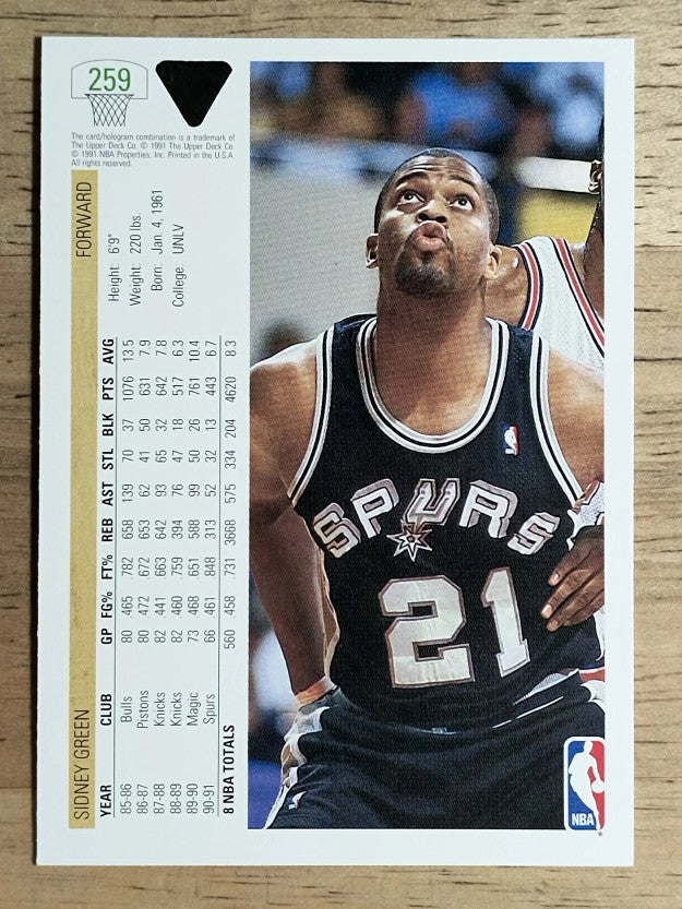 1991-92 Upper Deck #259 Sidney Green