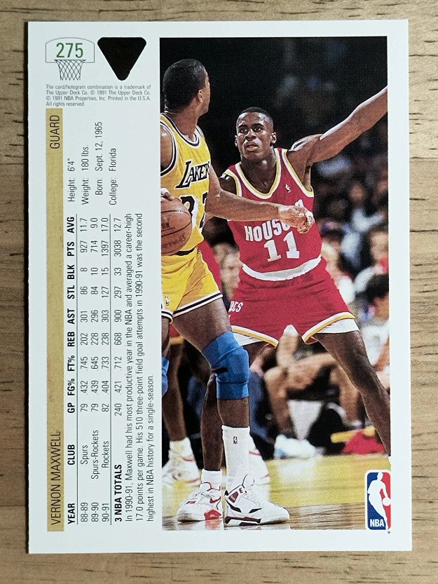 1991-92 Upper Deck #275 Vernon Maxwell