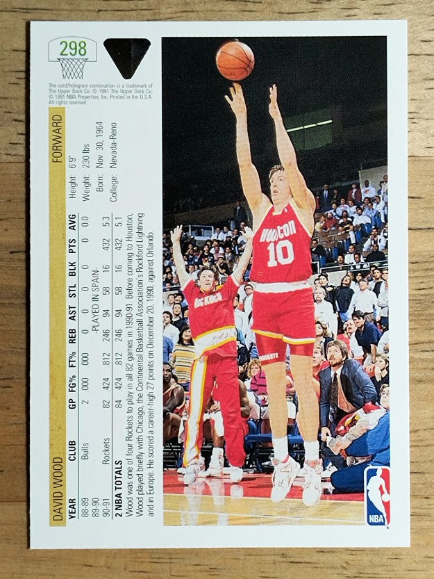 1991-92 Upper Deck #298 David Wood RC