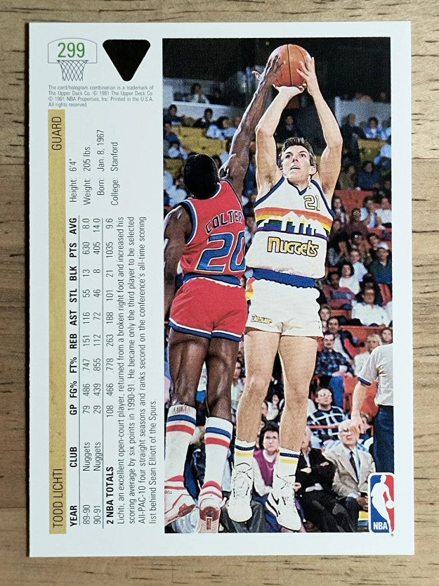 1991-92 Upper Deck #299 Todd Lichti