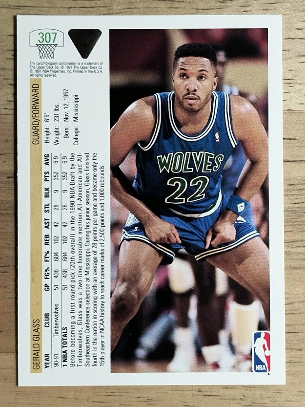1991-92 Upper Deck #307 Gerald Glass