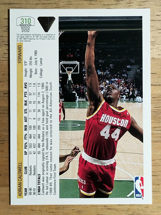 1991-92 Upper Deck #310 Adrian Caldwell