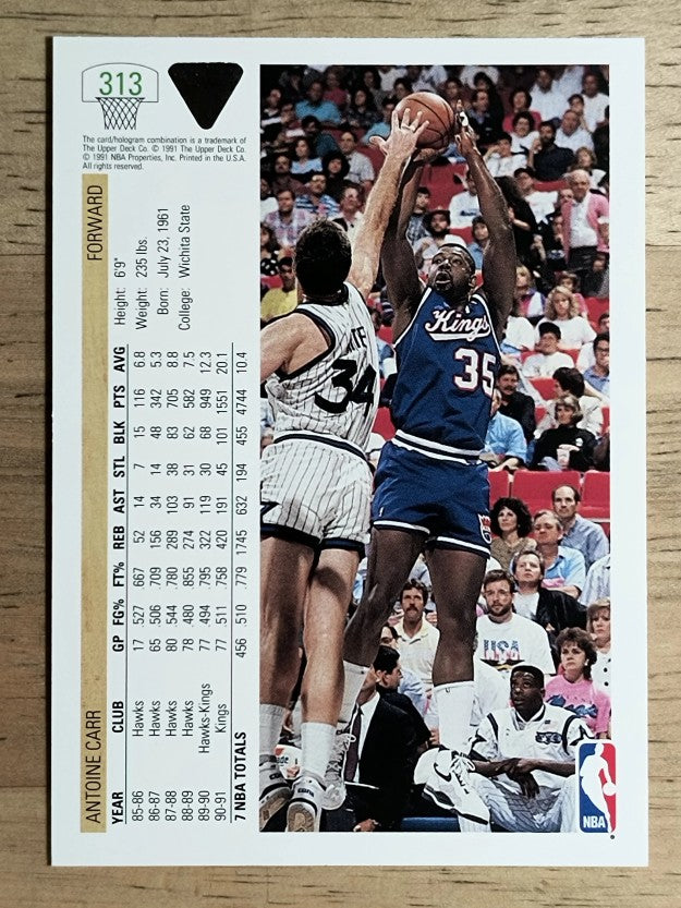 1991-92 Upper Deck #313 Antoine Carr