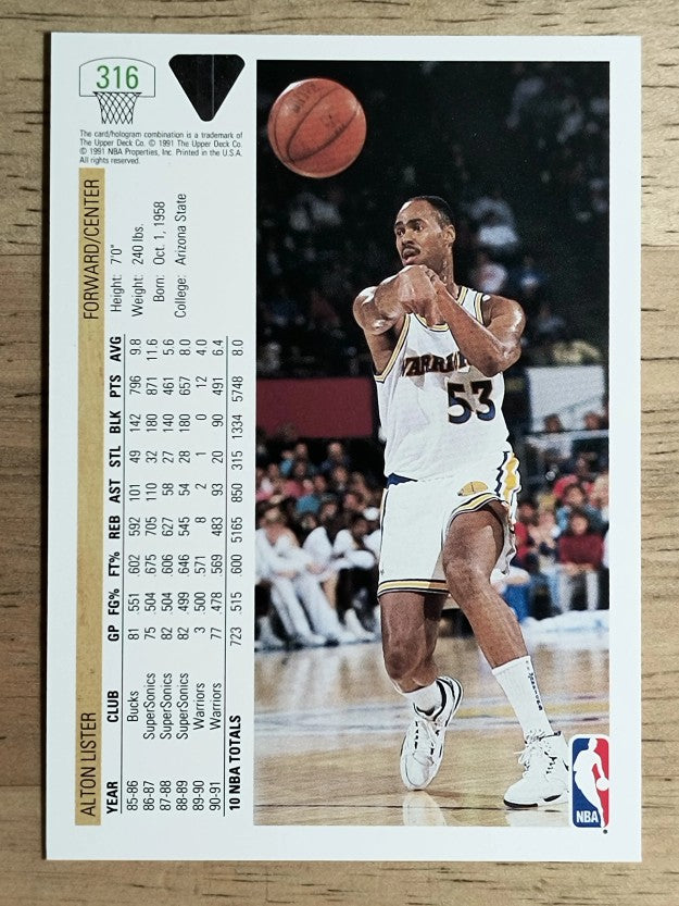 1991-92 Upper Deck #316 Alton Lister