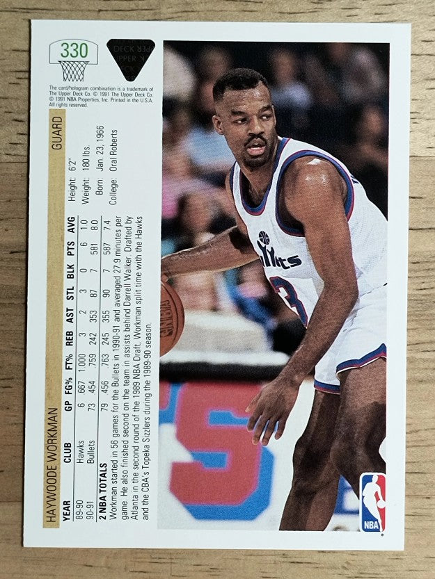 1991-92 Upper Deck #330 Haywoode Workman RC