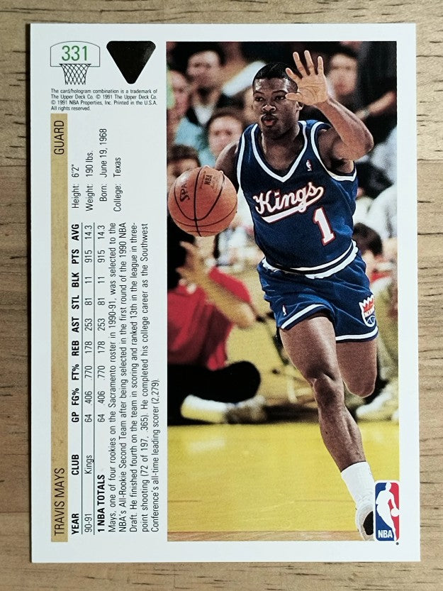 1991-92 Upper Deck #331 Travis Mays