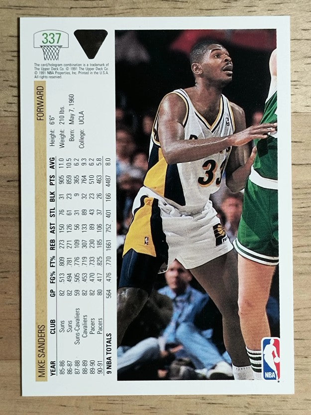 1991-92 Upper Deck #337 Mike Sanders