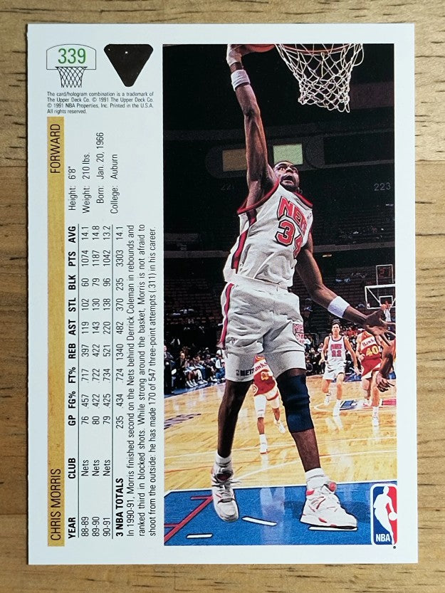 1991-92 Upper Deck #339 Chris Morris