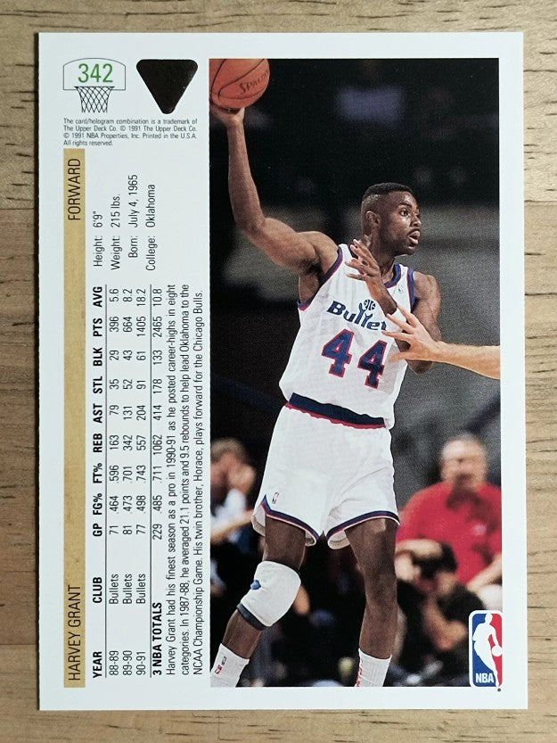 1991-92 Upper Deck #342 Harvey Grant