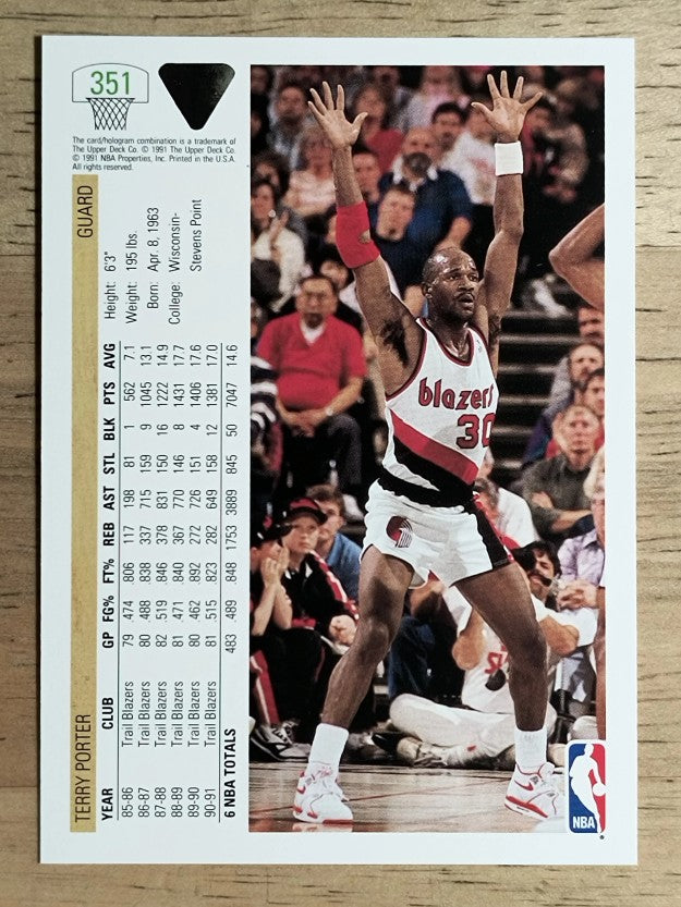 1991-92 Upper Deck #351 Terry Porter