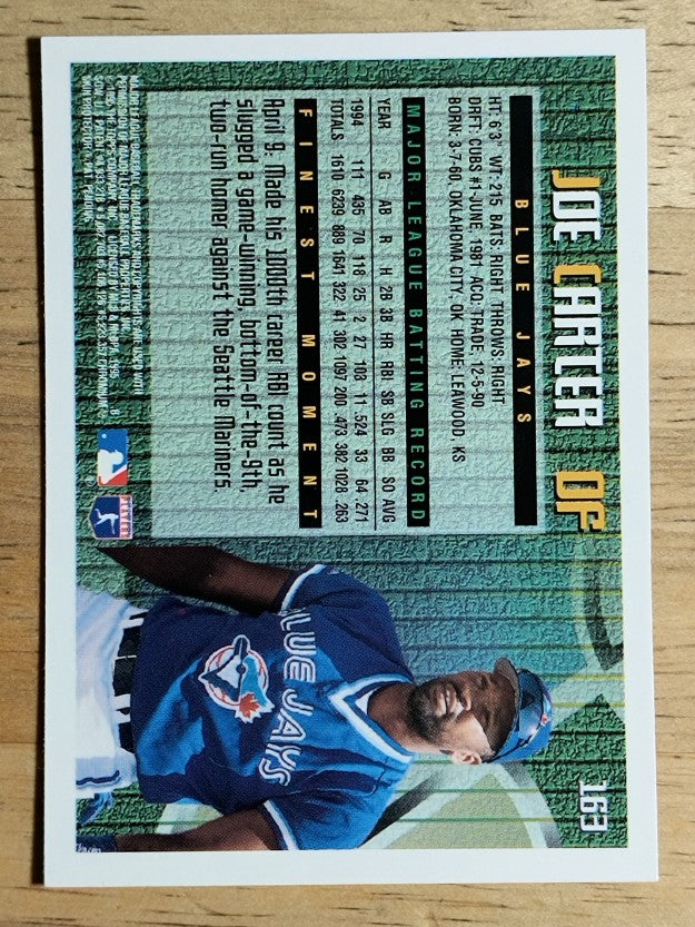 1995 Finest #163 Joe Carter