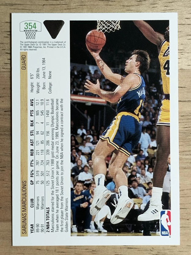 1991-92 Upper Deck #354 Sarunas Marciulionis