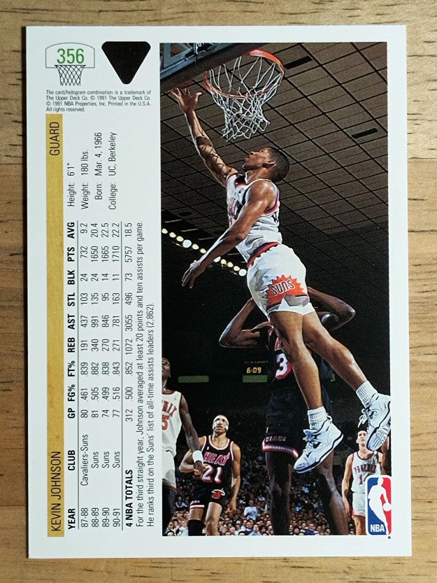 1991-92 Upper Deck #356 Kevin Johnson