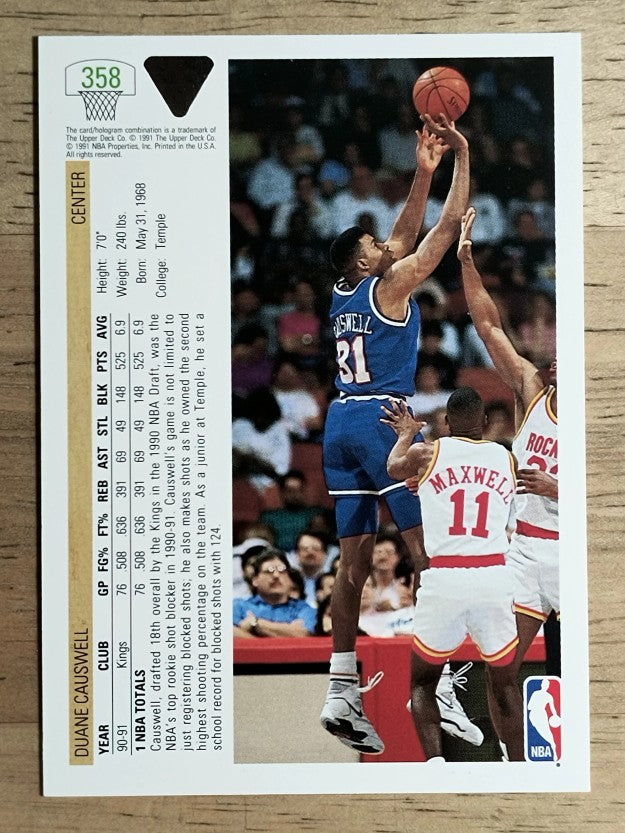1991-92 Upper Deck #358 Duane Causwell