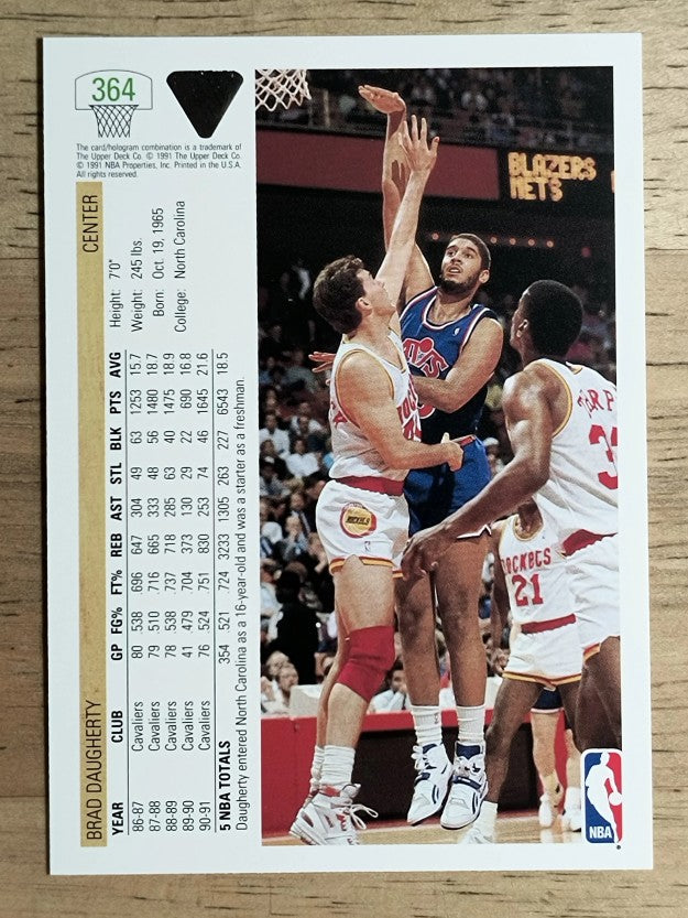 1991-92 Upper Deck #364 Brad Daugherty