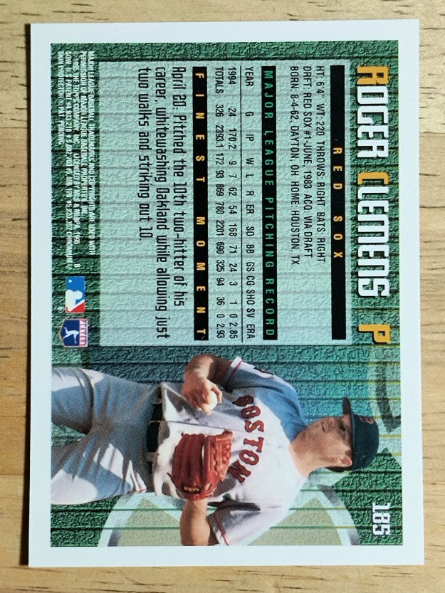 1995 Finest #185 Roger Clemens
