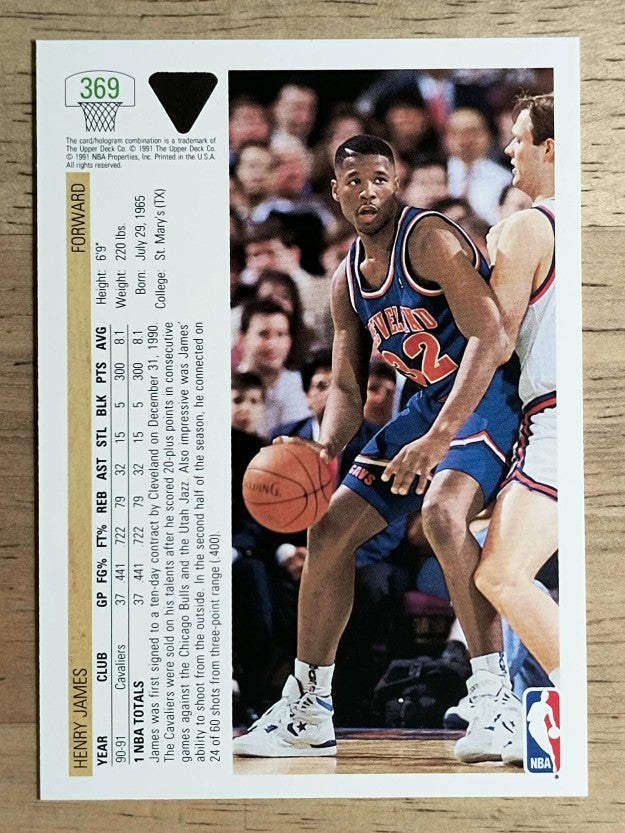 1991-92 Upper Deck #369 Henry James