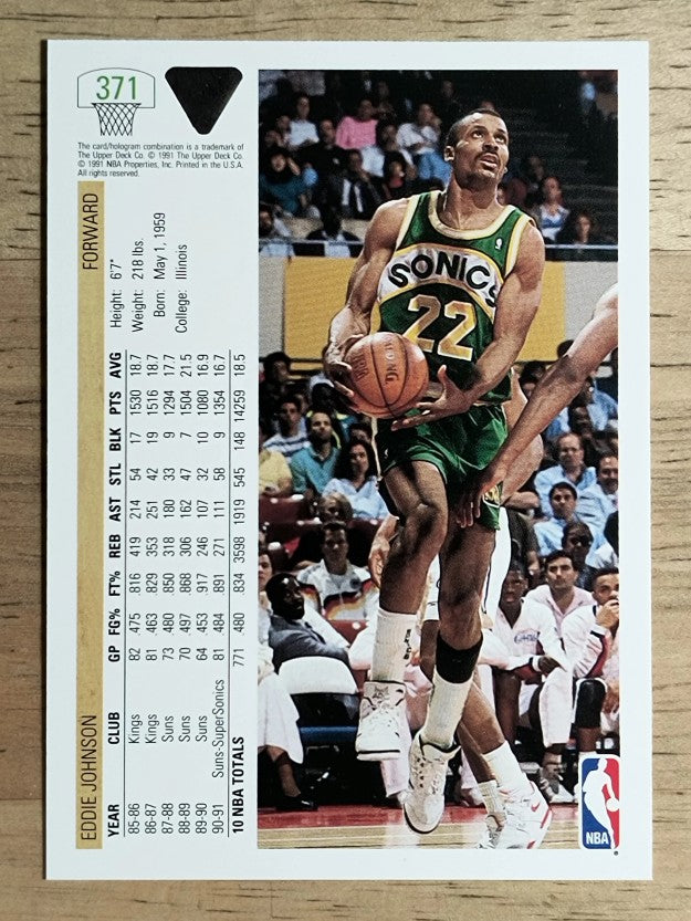 1991-92 Upper Deck #371 Eddie Johnson