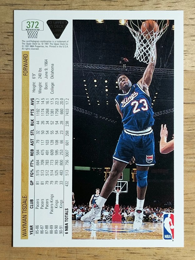 1991-92 Upper Deck #372 Wayman Tisdale