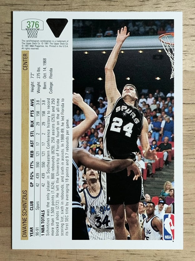 1991-92 Upper Deck #376 Dwayne Schintzius