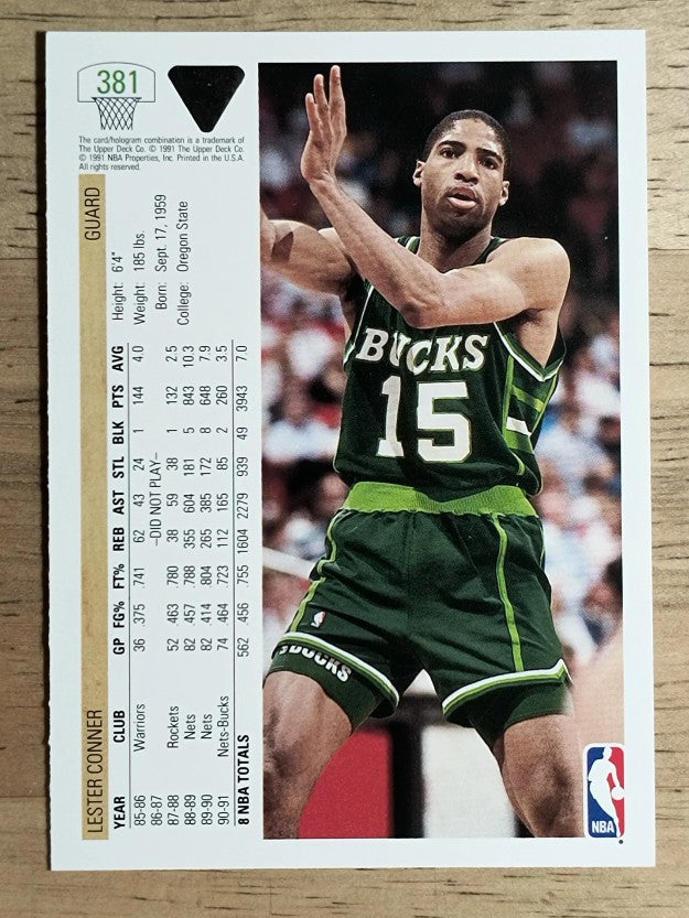 1991-92 Upper Deck #381 Lester Conner