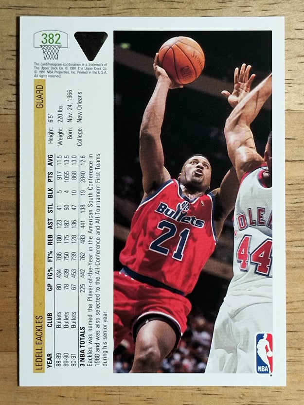 1991-92 Upper Deck #382 Ledell Eackles