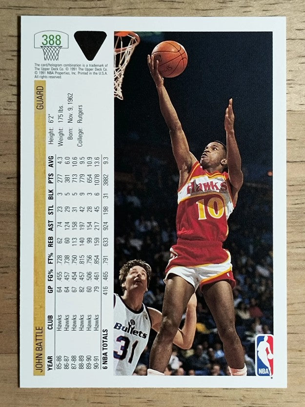 1991-92 Upper Deck #388 John Battle