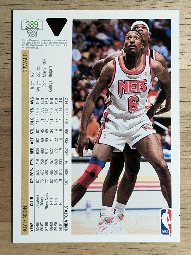 1991-92 Upper Deck #389 Roy Hinson