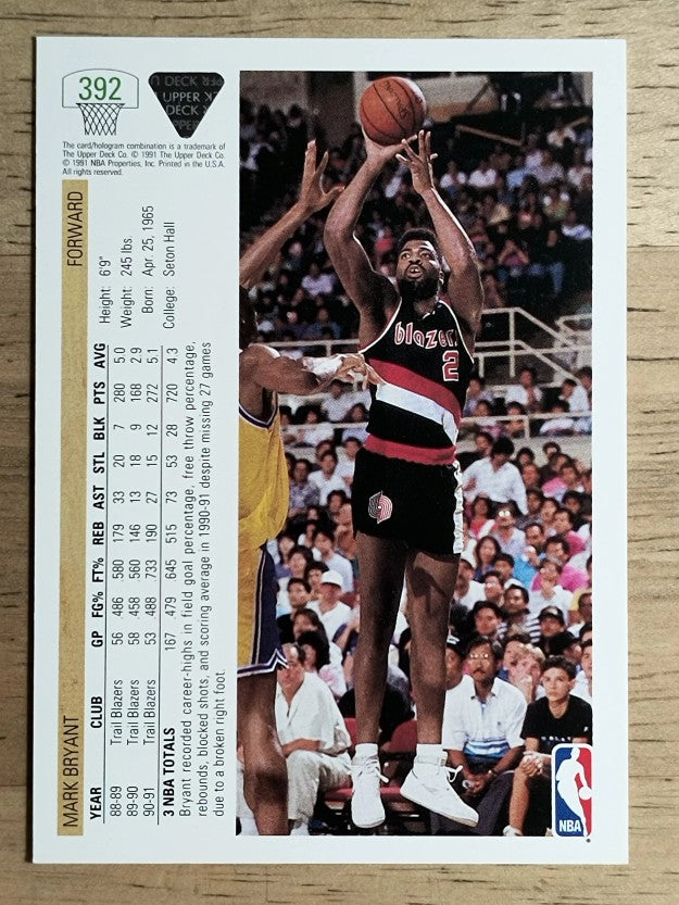 1991-92 Upper Deck #392 Mark Bryant