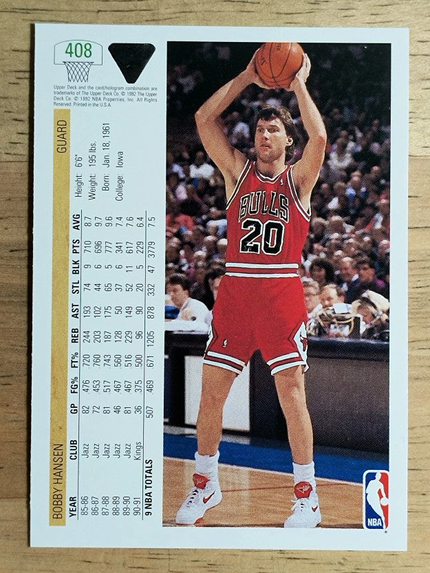 1991-92 Upper Deck #408 Bobby Hansen